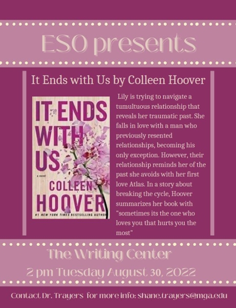 Flyer for ESO's Hoover Book Club.